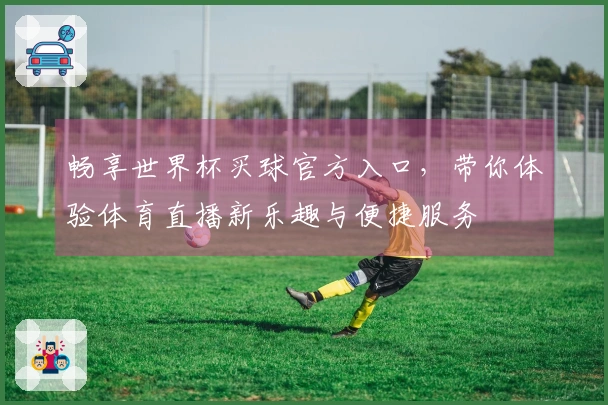 畅享世界杯买球官方入口,带你体验体育直播新乐趣与便捷服务
